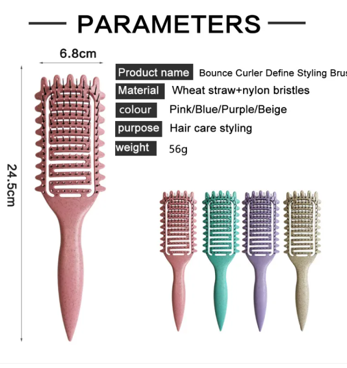 Bounce Curl Defining Hair Brush and Scalp Massager
